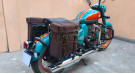 For Royal Enfield Goan Classic 350 Military Pannier Bags Coffee Brown and Mounting - SPAREZO For Royal Enfield Goan Classic 350 Military Pannier Bags Coffee Brown and Mounting - SPAREZO